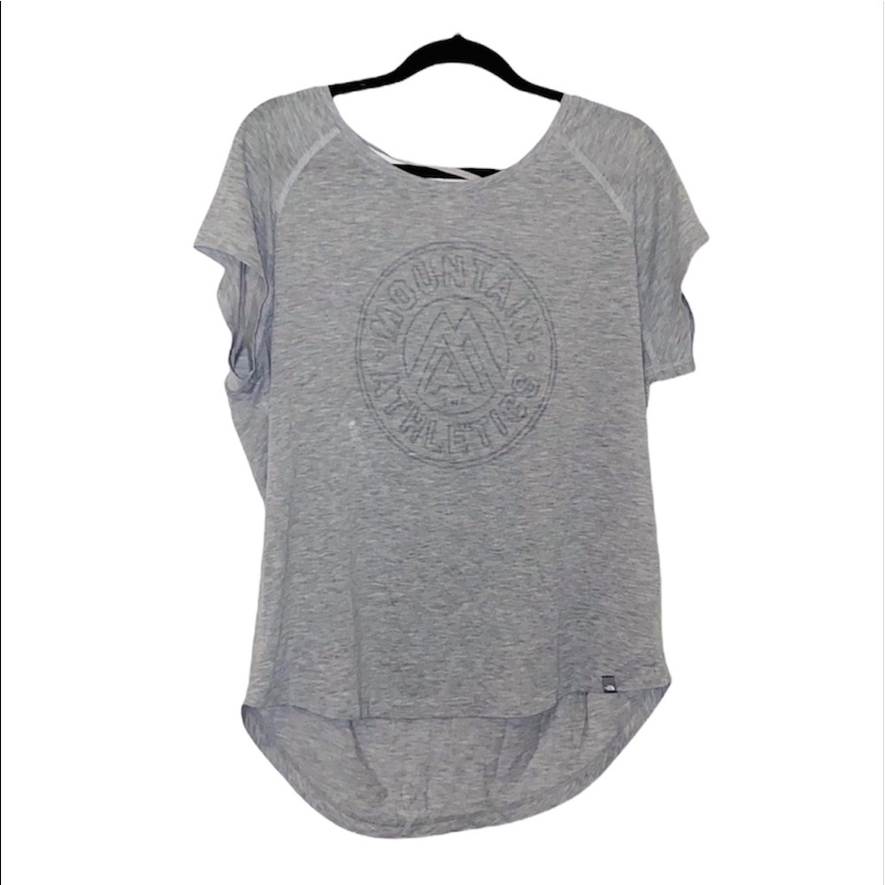 NWT The North Face: Large Grey Mountain Athletics Round Neck Short Sleeve Shirt